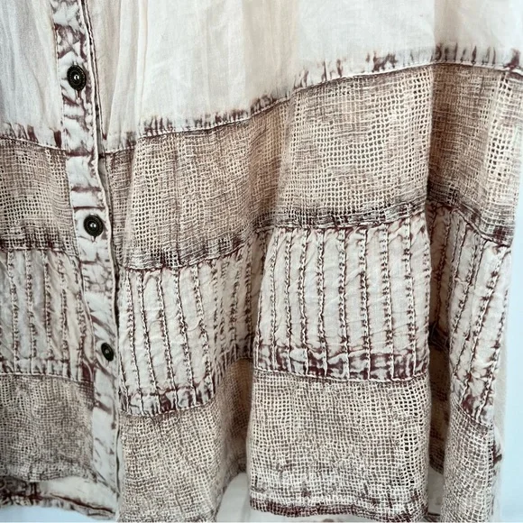 NWT Rachel Zoe Colorblock Knit Sleeveless Button Blouse Shirt Top Paisley S - Picture 3 of 10